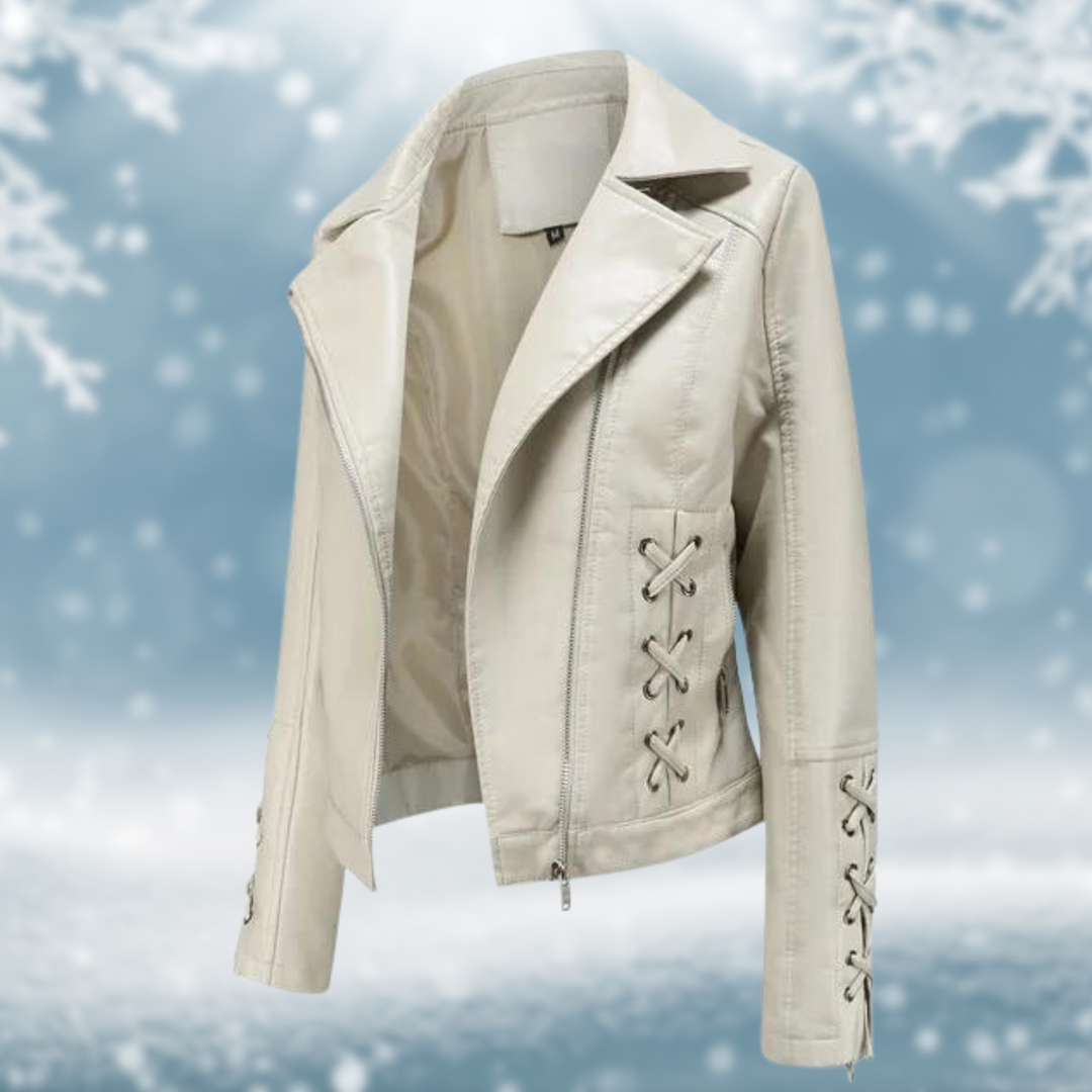 Vegane Lederjacke mit modernem Design
